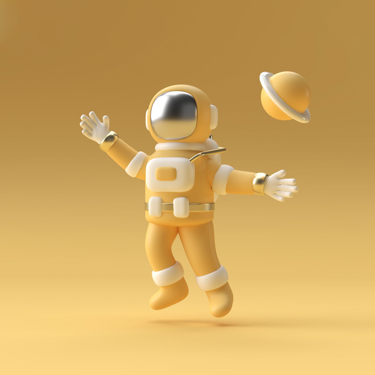 Illustrazione 3D astronauta