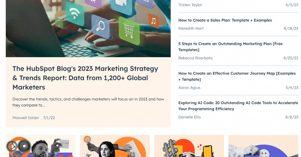 Esempio di content marketing con Blog: Hubspot