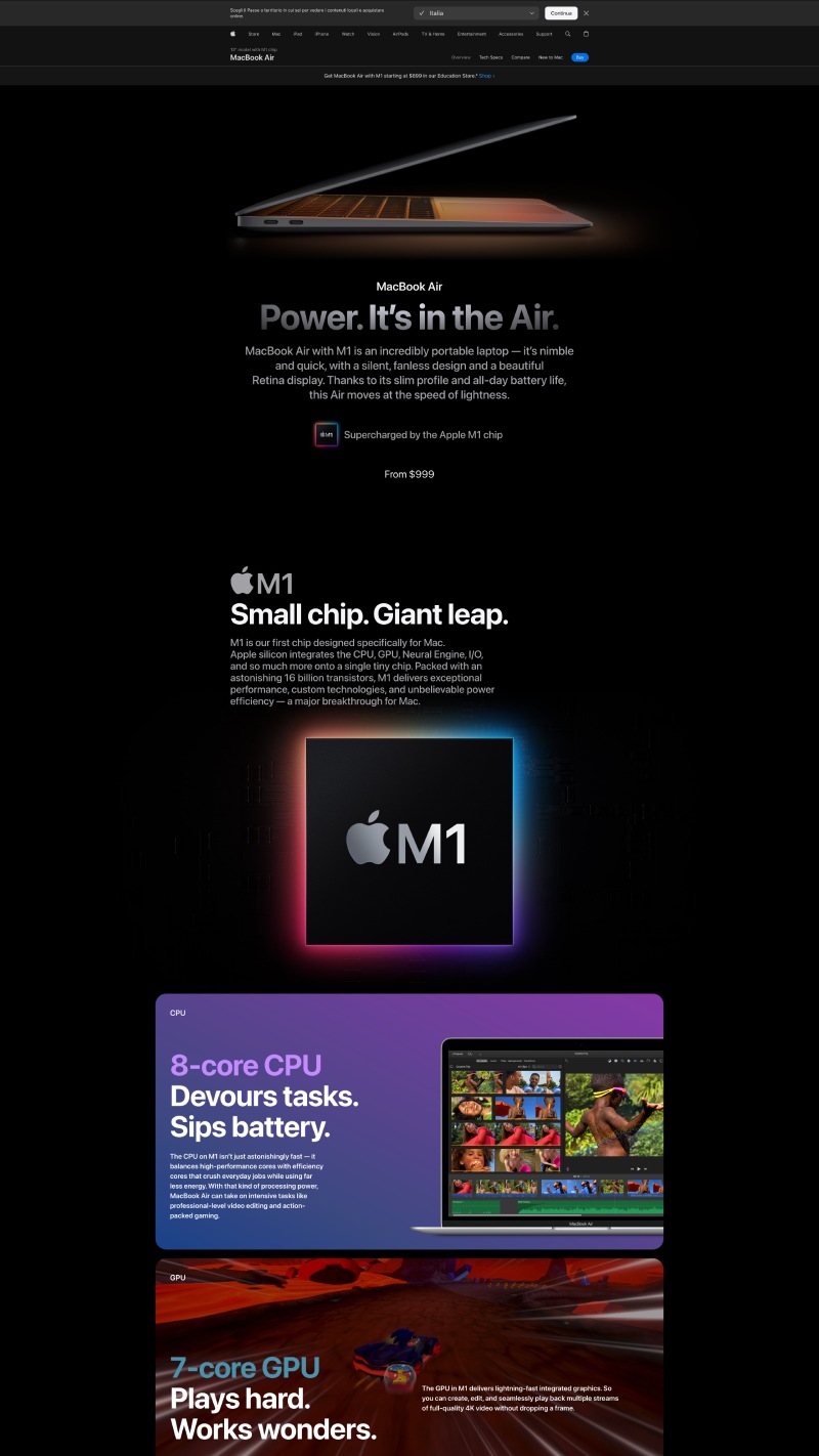 apple landing macbook