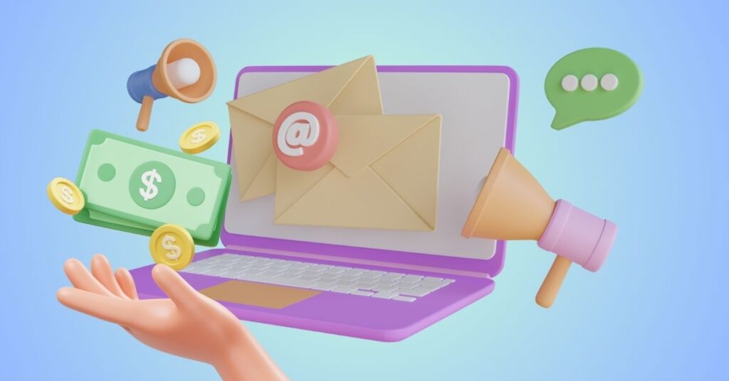 Grafica 3d sull'email marketing automation e Klaviyo