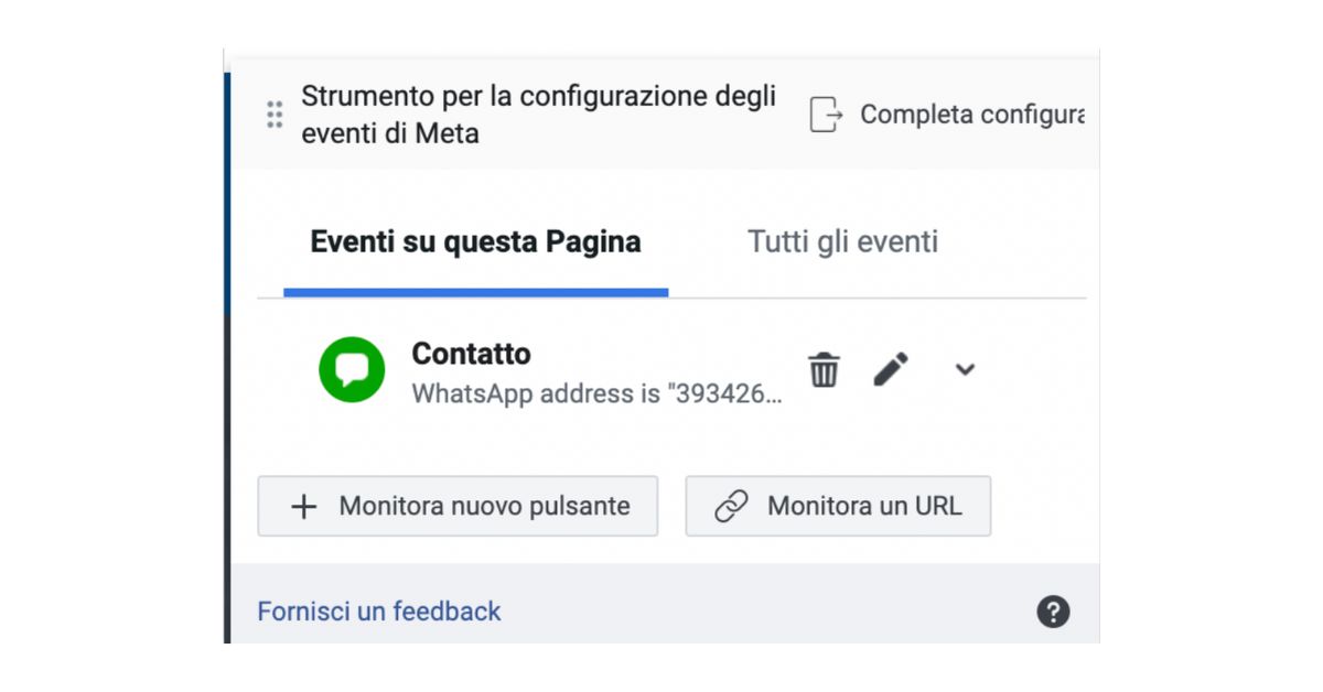 Come impostare su Meta un evento Whatsapp tramite il Pixel