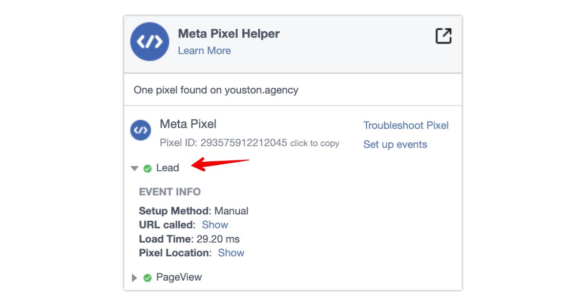 Estensione Chrome che mostra eventi Facebook che scattano sul sito